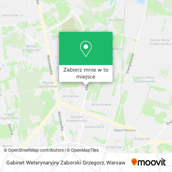 Mapa Gabinet Weterynaryjny Zaborski Grzegorz