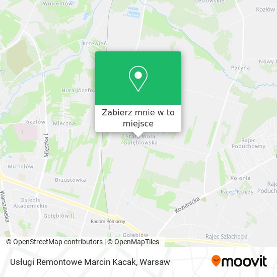 Mapa Usługi Remontowe Marcin Kacak