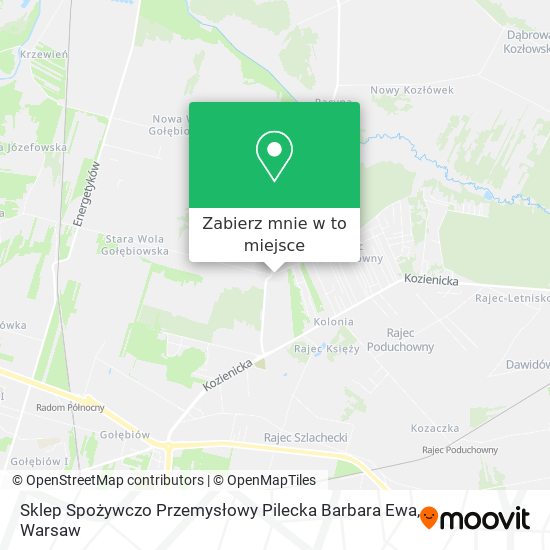 Mapa Sklep Spożywczo Przemysłowy Pilecka Barbara Ewa