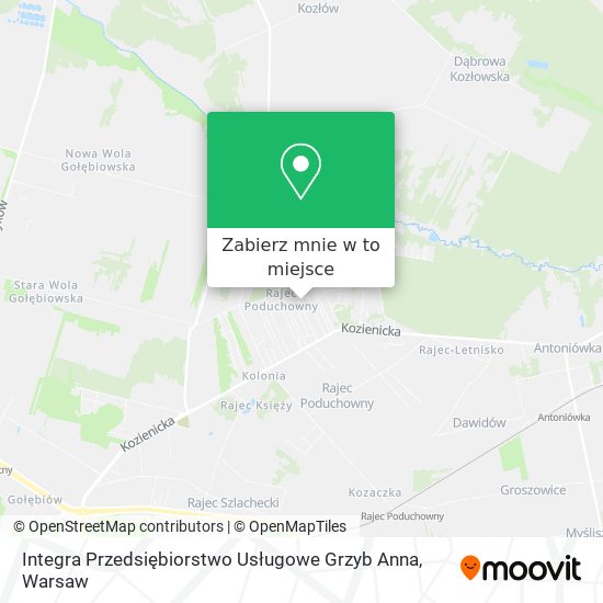 Mapa Integra Przedsiębiorstwo Usługowe Grzyb Anna