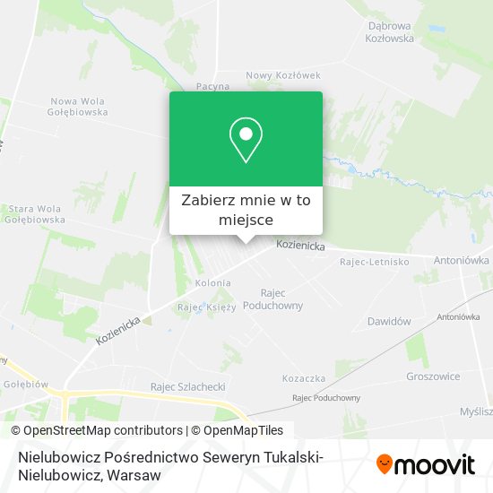 Mapa Nielubowicz Pośrednictwo Seweryn Tukalski-Nielubowicz