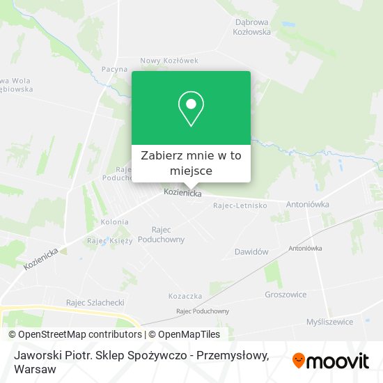 Mapa Jaworski Piotr. Sklep Spożywczo - Przemysłowy