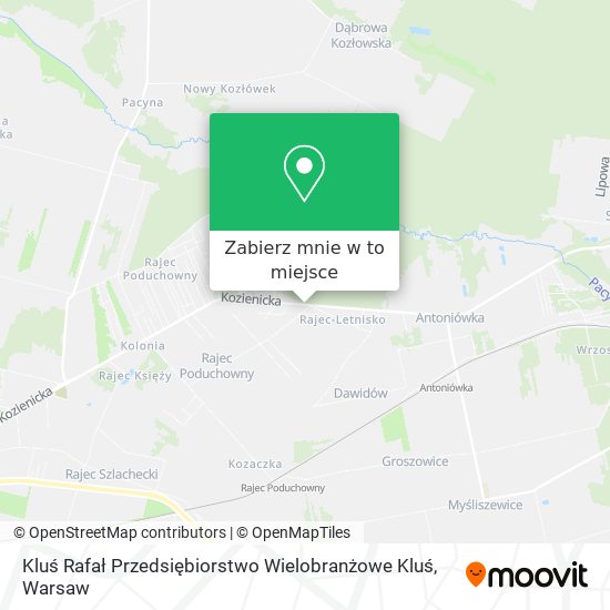 Mapa Kluś Rafał Przedsiębiorstwo Wielobranżowe Kluś