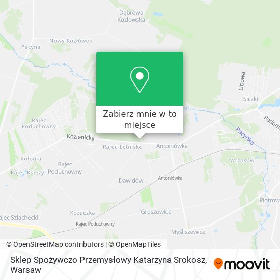 Mapa Sklep Spożywczo Przemysłowy Katarzyna Srokosz