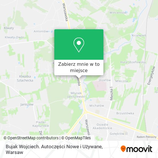 Mapa Bujak Wojciech. Autoczęści Nowe i Używane