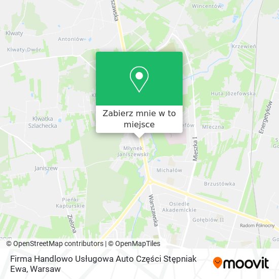 Mapa Firma Handlowo Usługowa Auto Części Stępniak Ewa