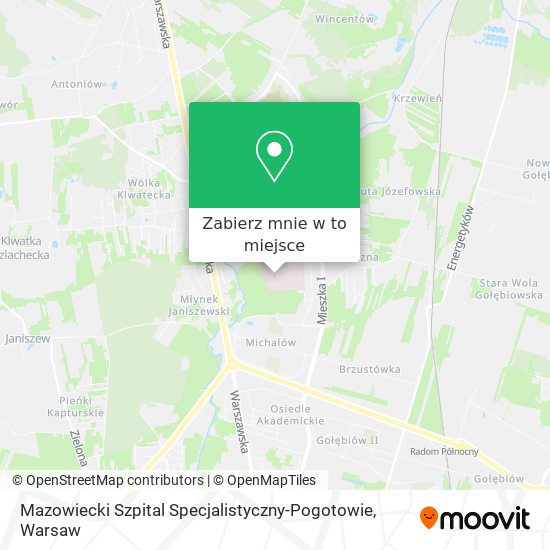 Mapa Mazowiecki Szpital Specjalistyczny-Pogotowie