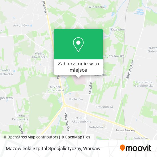 Mapa Mazowiecki Szpital Specjalistyczny