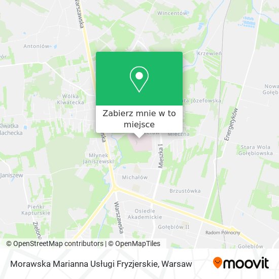 Mapa Morawska Marianna Usługi Fryzjerskie