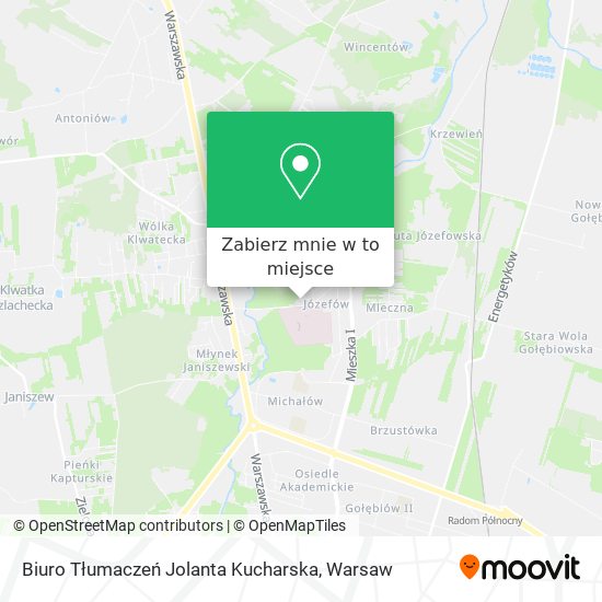 Mapa Biuro Tłumaczeń Jolanta Kucharska