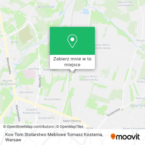 Mapa Kos-Tom Stolarstwo Meblowe Tomasz Kosterna