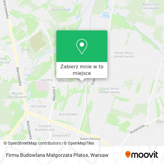 Mapa Firma Budowlana Małgorzata Płatos