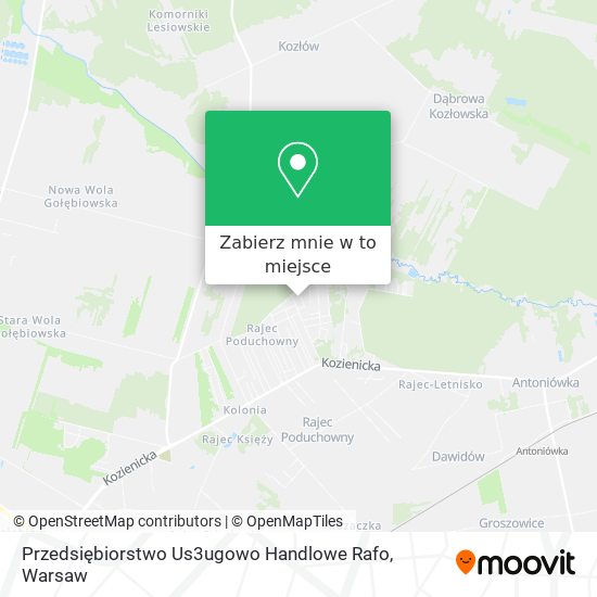 Mapa Przedsiębiorstwo Us3ugowo Handlowe Rafo