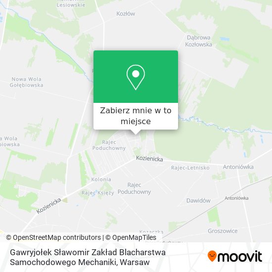 Mapa Gawryjołek Sławomir Zakład Blacharstwa Samochodowego Mechaniki