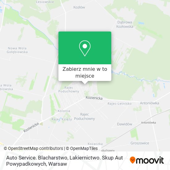 Mapa Auto Service. Blacharstwo, Lakiernictwo. Skup Aut Powypadkowych