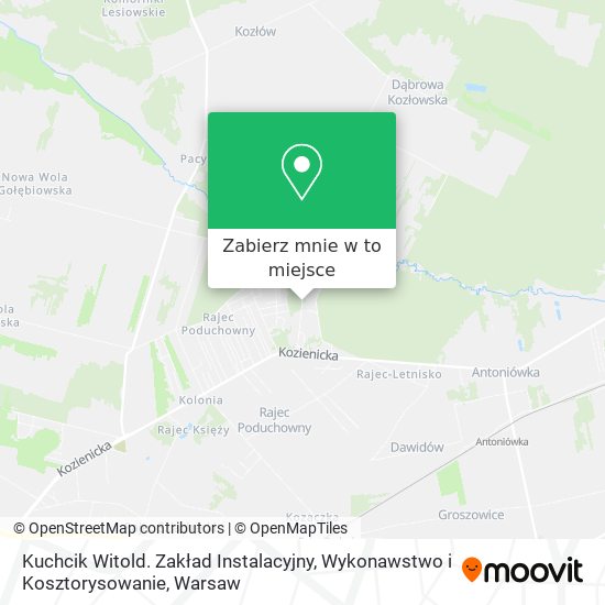 Mapa Kuchcik Witold. Zakład Instalacyjny, Wykonawstwo i Kosztorysowanie