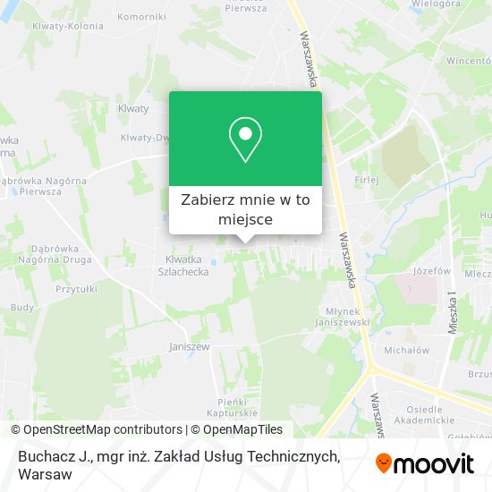 Mapa Buchacz J., mgr inż. Zakład Usług Technicznych