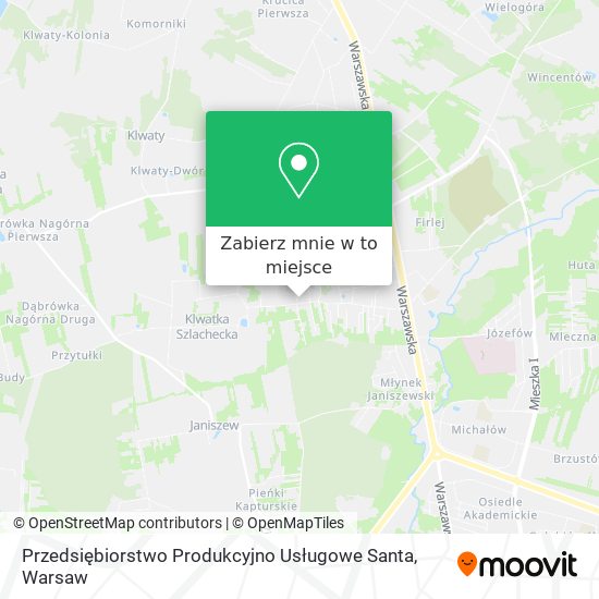 Mapa Przedsiębiorstwo Produkcyjno Usługowe Santa