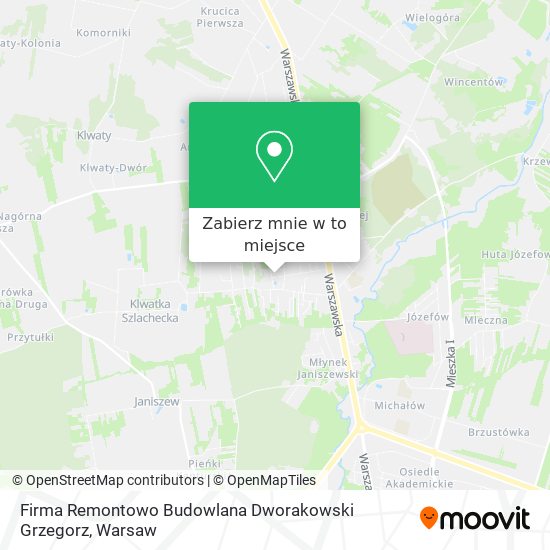 Mapa Firma Remontowo Budowlana Dworakowski Grzegorz