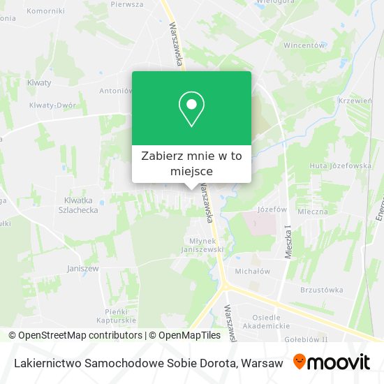 Mapa Lakiernictwo Samochodowe Sobie Dorota