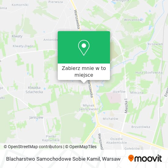 Mapa Blacharstwo Samochodowe Sobie Kamil