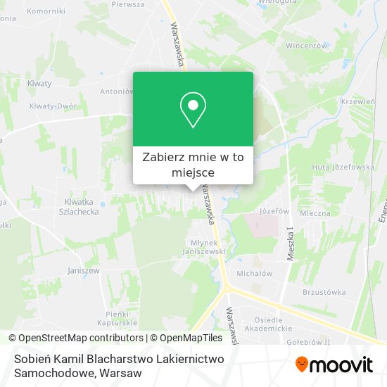 Mapa Sobień Kamil Blacharstwo Lakiernictwo Samochodowe