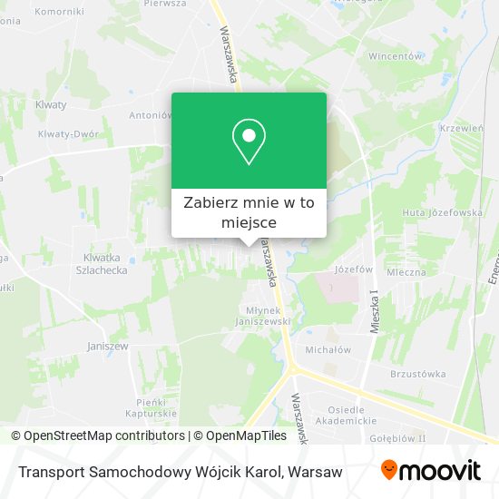 Mapa Transport Samochodowy Wójcik Karol