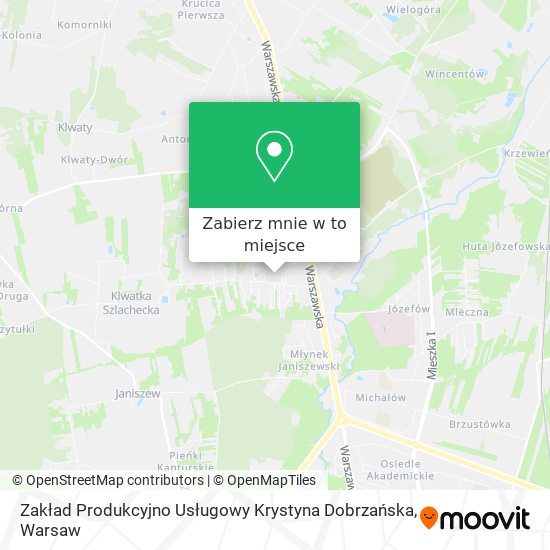 Mapa Zakład Produkcyjno Usługowy Krystyna Dobrzańska