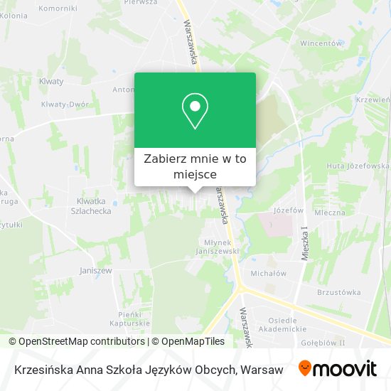 Mapa Krzesińska Anna Szkoła Języków Obcych