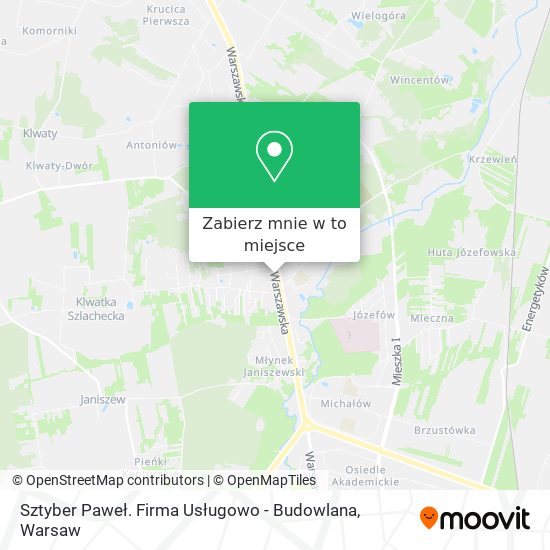 Mapa Sztyber Paweł. Firma Usługowo - Budowlana