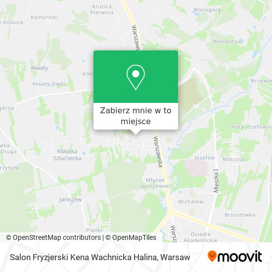 Mapa Salon Fryzjerski Kena Wachnicka Halina