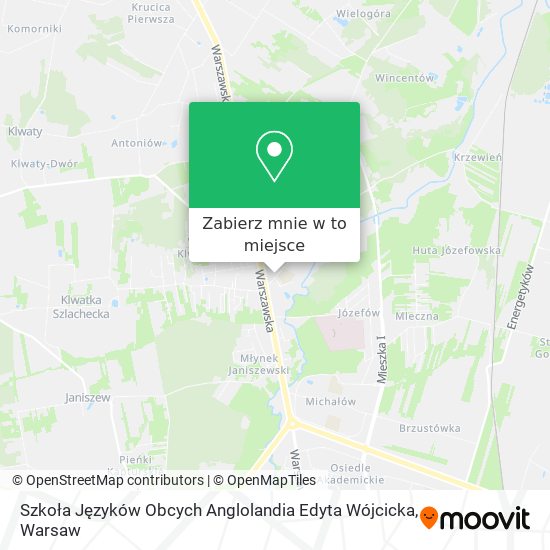 Mapa Szkoła Języków Obcych Anglolandia Edyta Wójcicka