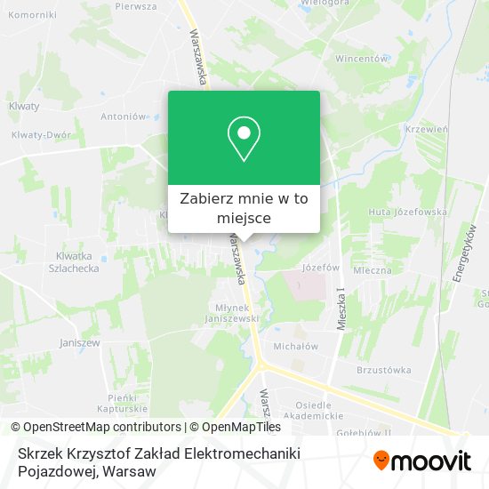 Mapa Skrzek Krzysztof Zakład Elektromechaniki Pojazdowej