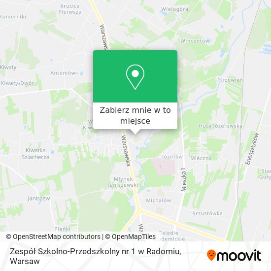 Mapa Zespół Szkolno-Przedszkolny nr 1 w Radomiu