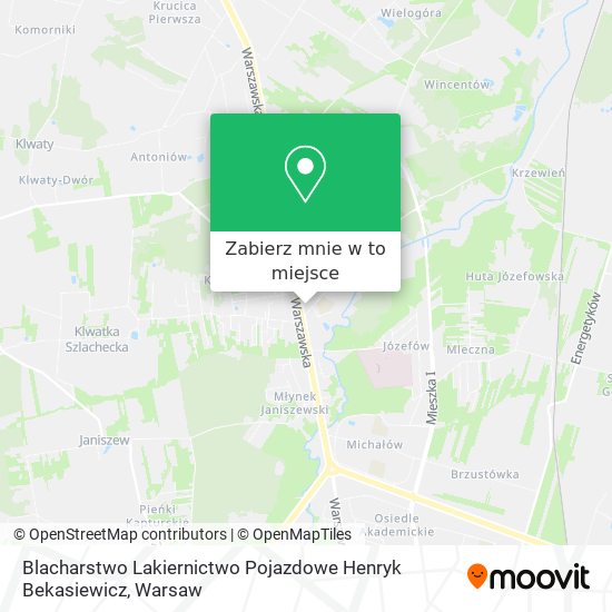 Mapa Blacharstwo Lakiernictwo Pojazdowe Henryk Bekasiewicz