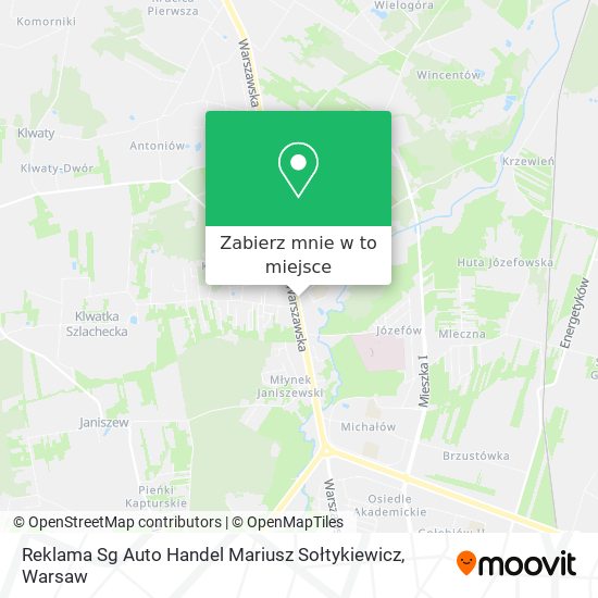 Mapa Reklama Sg Auto Handel Mariusz Sołtykiewicz