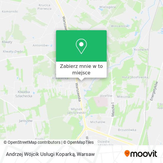 Mapa Andrzej Wójcik Usługi Koparką