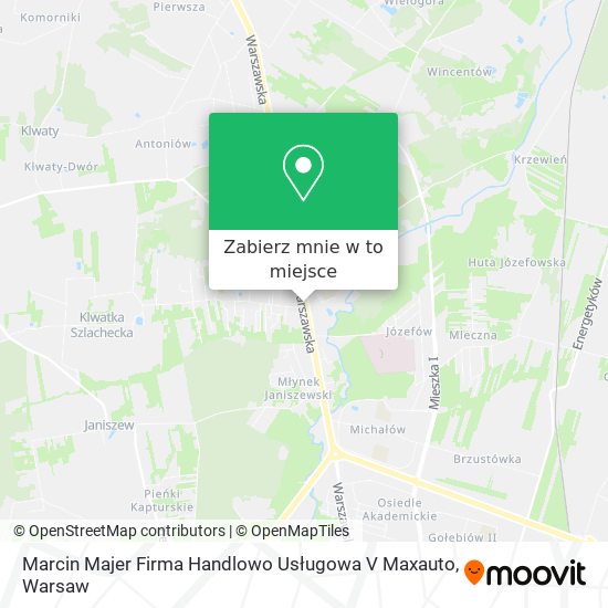 Mapa Marcin Majer Firma Handlowo Usługowa V Maxauto