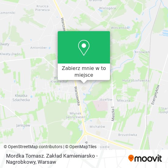 Mapa Mordka Tomasz. Zakład Kamieniarsko - Nagrobkowy