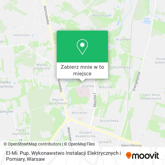 Mapa El-Mi. Pup. Wykonawstwo Instalacji Elektrycznych i Pomiary