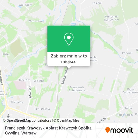 Mapa Franciszek Krawczyk Aplast Krawczyk Spółka Cywilna