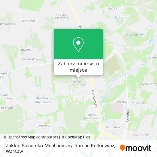 Mapa Zakład Ślusarsko-Mechaniczny. Roman Kutkiewicz