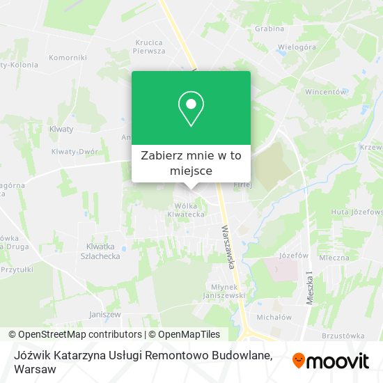 Mapa Jóźwik Katarzyna Usługi Remontowo Budowlane