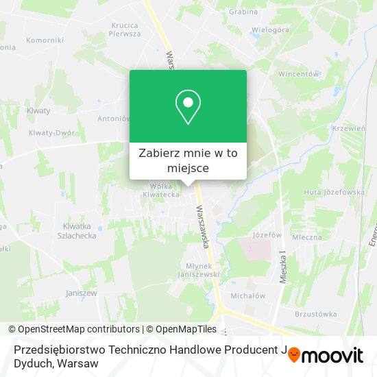 Mapa Przedsiębiorstwo Techniczno Handlowe Producent J Dyduch