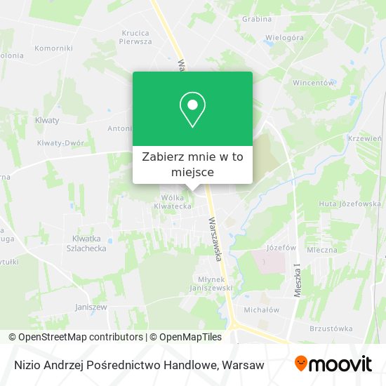 Mapa Nizio Andrzej Pośrednictwo Handlowe