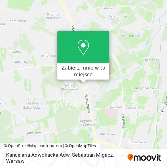 Mapa Kancelaria Adwokacka Adw. Sebastian Migacz