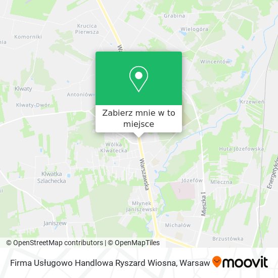 Mapa Firma Usługowo Handlowa Ryszard Wiosna