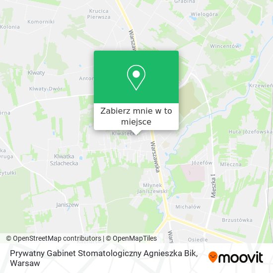 Mapa Prywatny Gabinet Stomatologiczny Agnieszka Bik