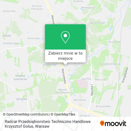 Mapa Radcar Przedsiębiorstwo Techniczno Handlowe Krzysztof Golus