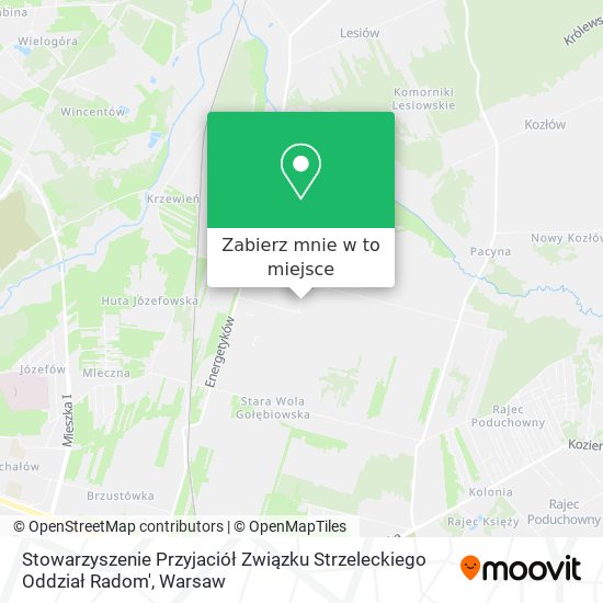 Mapa Stowarzyszenie Przyjaciół Związku Strzeleckiego Oddział Radom'